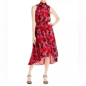 Nanette Lepore Vibrant Red & Pink Floral Dress